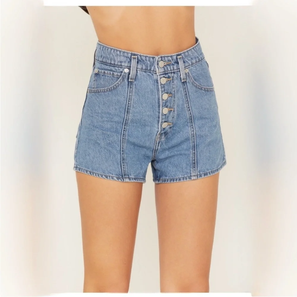 Levi’s High Waisted Mom Denim Shorts - Picture 7 of 12